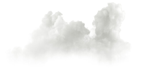 White soft clouds freedom shapes isolated 3d rendering png