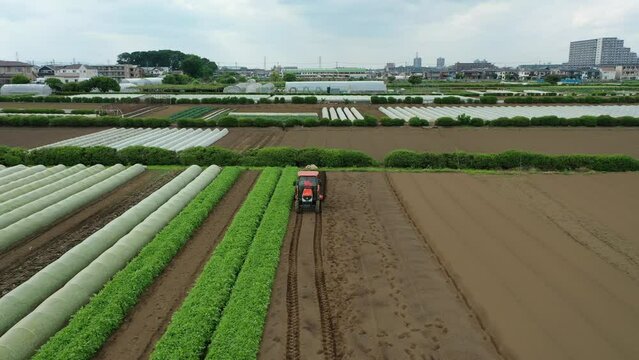 農業と自然の風景を表現しています。農業は、私たちの生活に欠かせないものです。農業によって、私たちは食料を得ることができます。また、農業は、私たちの生活環境を支えています。農業は、自然と共存しながら、私たちの生活を豊かにしてくれます。
