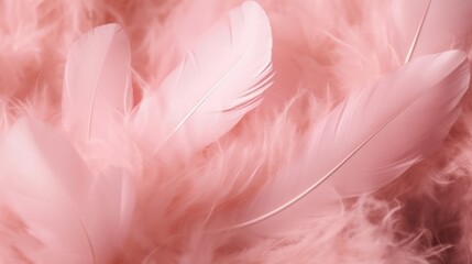 Obraz premium Colorful feathers background, soft pastel colors, Banner Background, Generative AI