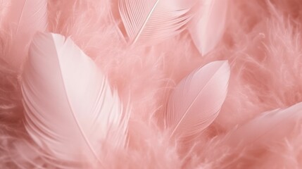 Colorful feathers background, soft pastel colors, Banner Background, Generative AI