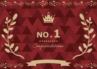 ランキング　月桂樹フレーム　ダイヤ背景