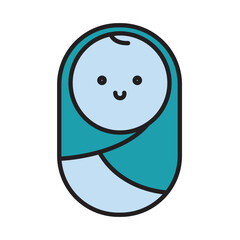 Filled Line BABY BOY design vector icon design vector line icon svg