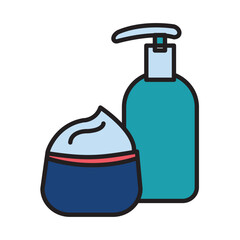 Filled Line BABY CREAM AND LOTION design vector icon design vector line icon svg