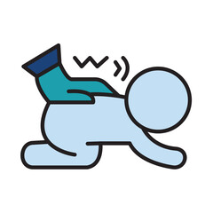 Filled Line BABY MASSAGE design vector icon design vector line icon svg