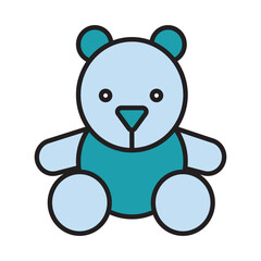 Filled Line TEDDY BEAR design vector icon design vector line icon svg