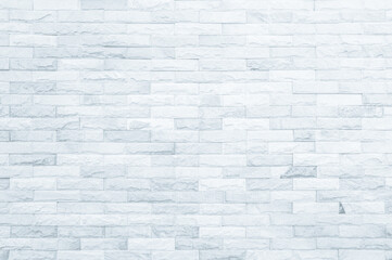 White grunge brick wall texture background for stone tile block painted in grey light color wallpaper.