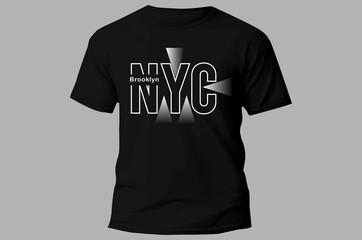 black color t-shirt typography for print