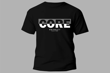 black color t-shirt typography for print