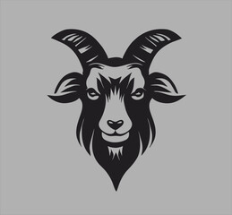 goat head vector design, for shirt logo or poster