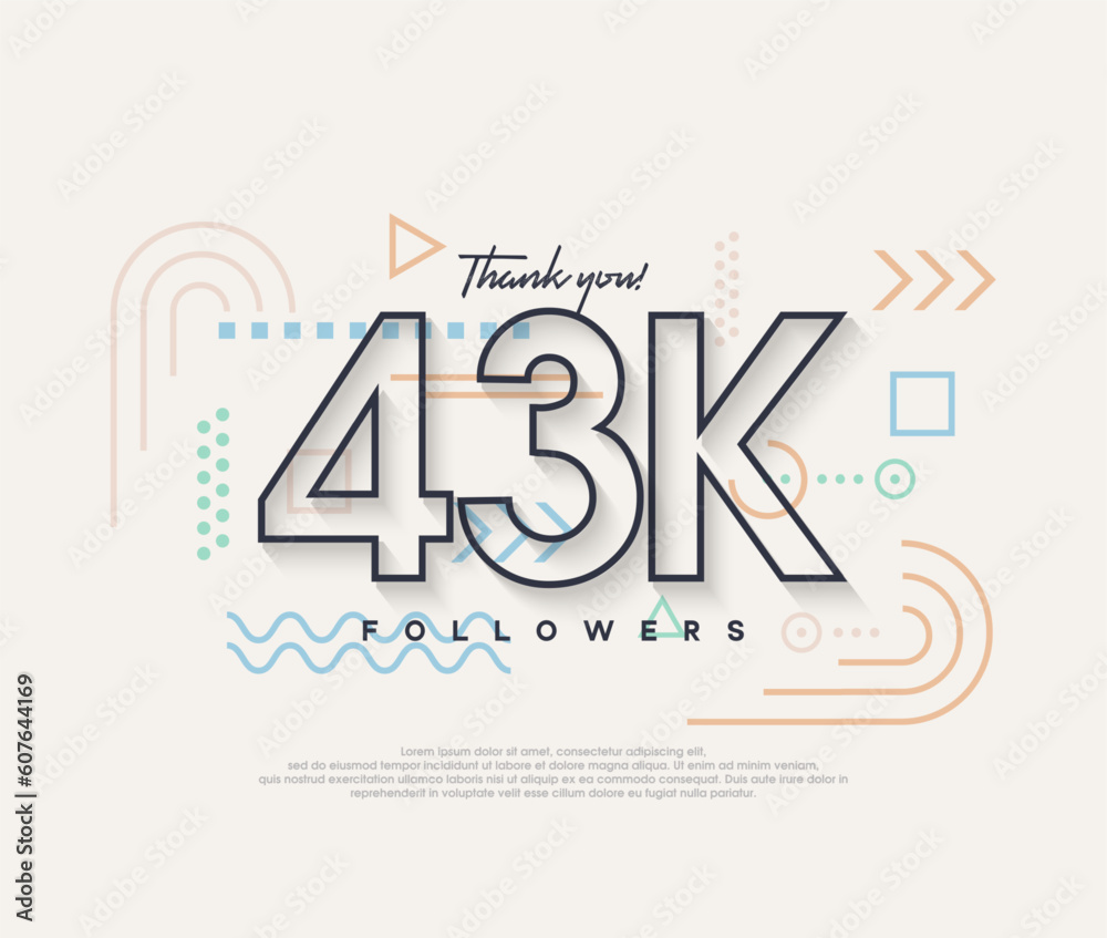 Canvas Prints line design, thank you very much to 43k followers. - Canvas Prints