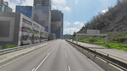 the road scape of Ching Cheung Road May 26 2023