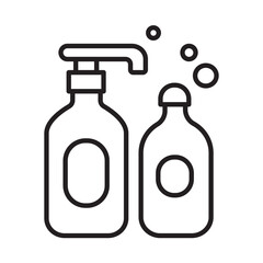 BABY SOAP AND SHAMPOO design vector icon design vector line icon svg