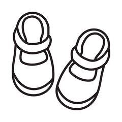 BABY SHOES design vector icon design vector line icon svg