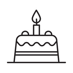 BIRTHDAY CAKE design vector icon design vector line icon svg