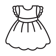 BABY DRESS design vector icon design vector line icon svg