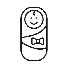 BABY GIRL design vector icon design vector line icon svg