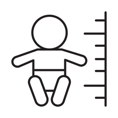 BABY MEASURING design vector icon design vector line icon svg