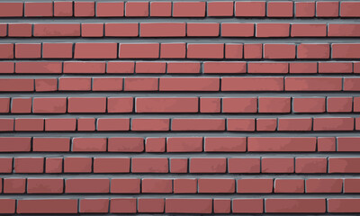 Obraz premium Night red brick wall texture seamless pattern vector illustration for continuous replicate, closeup brick wall surface background