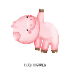pig doing yoga