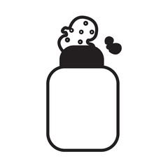 Solid Line BABY POWDER design vector icon design vector line icon svg