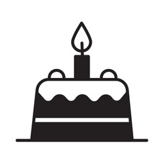 Solid Line BIRTHDAY CAKE design vector icon design vector line icon svg