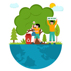 Save Environment Campaign Illustration