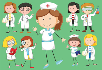 Nurses and doctors vector by the greatest graphics