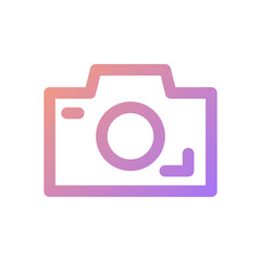 camera icon flat style vector
