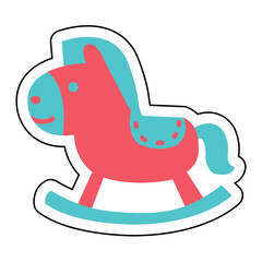 Sticker HOBBYHORSE design vector icon design vector line icon svg