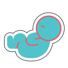 Sticker NEWBORN INFANT design vector icon design vector line icon svg