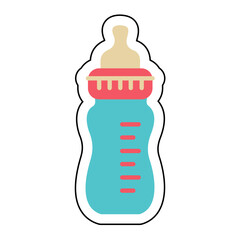 Sticker MILK BOTTLE design vector icon design vector line icon svg