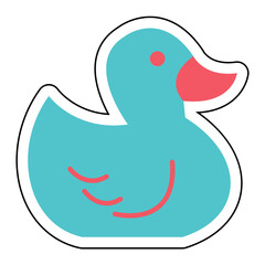 Sticker RUBBER DUCK design vector icon design vector line icon svg