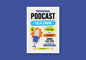 Modern Podcast Talkshow Flyer