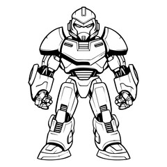 Robot line art