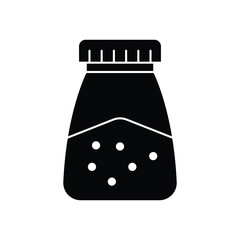 Seasoning jar icon design. Salt and pepper container icon. isolated on white background. vector illustration
