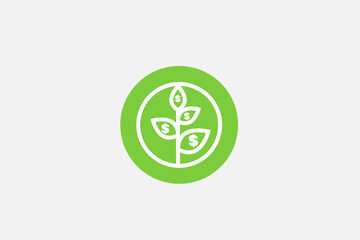 Illustration vector graphic of investment growth with plant. Good for icon or symbol