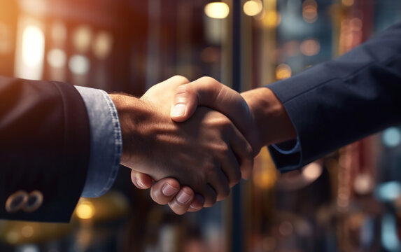 Closing The Deal Handshake In Business Negotiation,  Generative AI