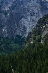 Shot of the Sierra Nevada mountains at Yosemite National Park in California