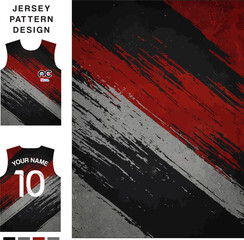 Abstract grunge maroon and grey concept vector jersey pattern template for printing or sublimation sports uniforms football volleyball basketball e-sports cycling and fishing Free Vector.