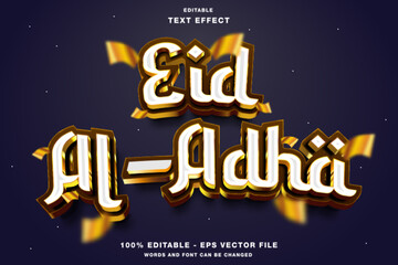 Eid al adha 3d style editable text effect
