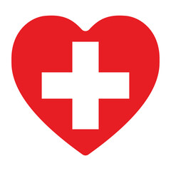 Obraz premium Flag of Switzerland in shape. Swiss flag in shape