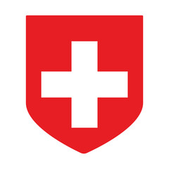 Flag of Switzerland in shape. Swiss flag in shape