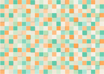 Geometric abstract pattern background. Design elements with pastel colors and square shapes. Vector Illustration.