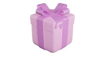 3d render of a gift box in pastel pink color. suitable for illustration wedding gifts and birthdays