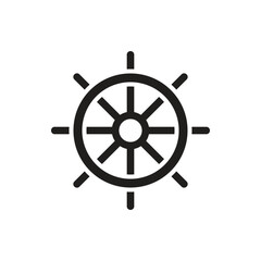 Obraz premium Rudder icon vector design trendy