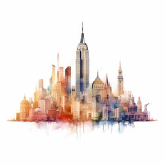 Fototapeta na wymiar New York City Landscape. Generative AI