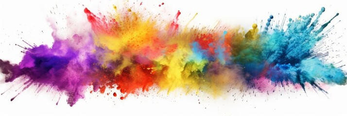abstract colorful background with splashes. Generative AI