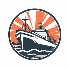 Shipping Company Logo. Generative AI