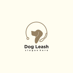 Dog leash logo design 