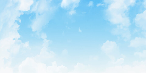 Unusual abstract background sky. Blue sky with clouds background. Beautiful and bright summer skies.